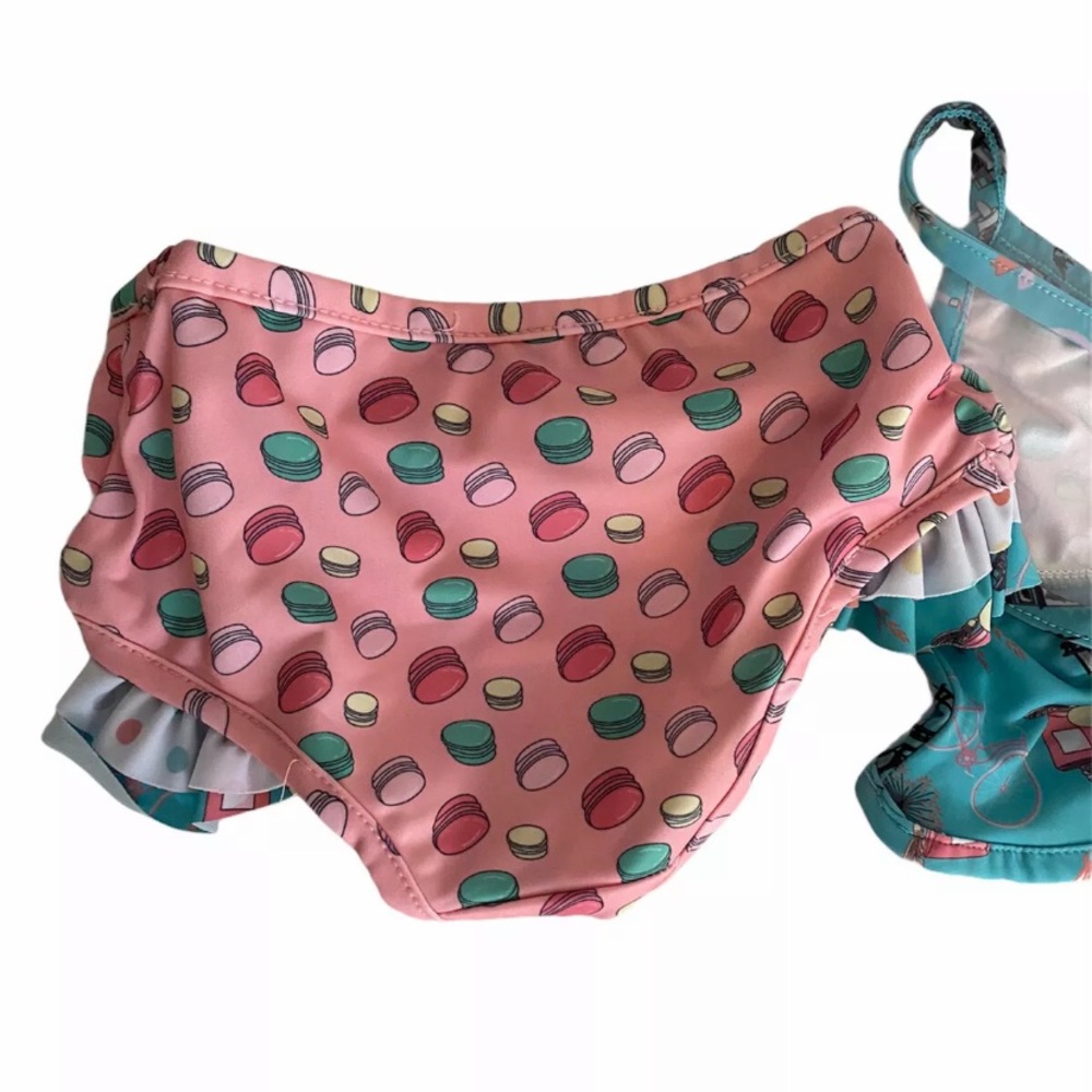 NWT Girl's JELLY THE PUG Tankini Swimsuit Bikini 4T - Picture 3 of 7